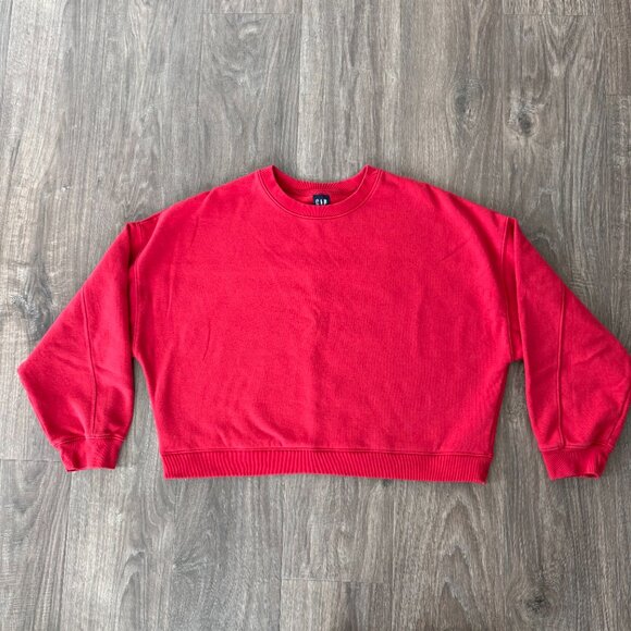 Vintagesoft Wedge Crewneck Sweatshirt – Large - Red - Picture 2 of 10